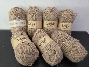 Lot 7 Lopi Reynolds Alafoss Icelandic Wool Yarn Bulky Tweed Knit Lot
